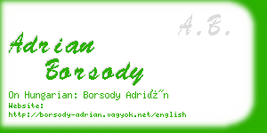 adrian borsody business card